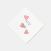Rosa Gelbhörnchen Monogram Napkins Serviette (Ecke)