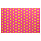 Rosa Gelborange Polka Dot Combed Baumwollstoff Stoff (Yard (91,4 cm))