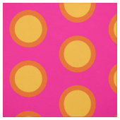 Rosa Gelborange Polka Dot Combed Baumwollstoff Stoff (Muster)