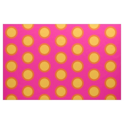Rosa Gelborange Polka Dot Combed Baumwollstoff Stoff (Fat Quarter (45,7 x 55,9 cm))