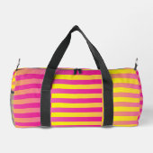 Rosa Gelborange Streifen Duffle Bag (Rückseite)