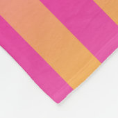 Rosa Gelborange Streifen Fleecedecke (Ecke)