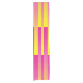 Rosa Gelborange Streifen Kurzer Tischläufer (Vorderseite)