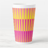 Rosa Gelborange Streifen Milchtasse (Vorderseite)