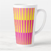 Rosa Gelborange Streifen Milchtasse (Rechts)