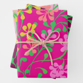 Rosa Gelborange Wildblumen Boho Floral Geschenkpapier Set (Beispiel)