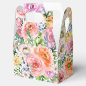 Rosa Gelbweiße Orange Rose Blume Muster Geschenkschachtel (Geöffnet)