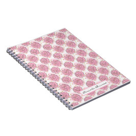 Rosa gemalte Rosen und goldener Glitter-Notizblock Notizblock