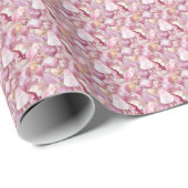 Rosa Gemeine Geschenkpapier (Rolleneckpunkt)