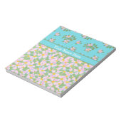 Rosa gemischte Rose Florals: Notepad oder Jotter Notizblock (Rotiert)