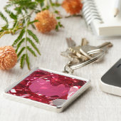 Rosa Gemstone Schlüsselanhänger (Seite)