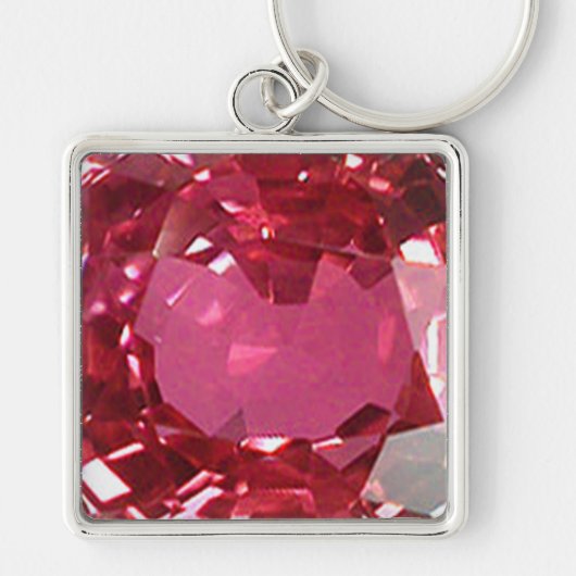 Rosa Gemstone Schlüsselanhänger (Vorne)
