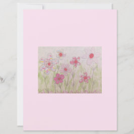 Rosa Gemusterte Blume Scrapbook Paper