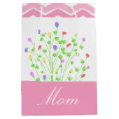 Rosa Gemusterte Geschenktasche für die Mama Mittlere Geschenktüte (Vorderseite)