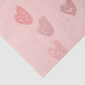 Rosa Gemusterte Niedliche Herzen Seidenpapier (Ausschnitt)