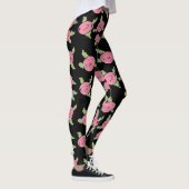 Rosa Gemusterte Rose Leggings (Rechts)