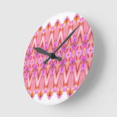 Rosa Gemusterte Wall-Uhr Runde Wanduhr (Winkel)