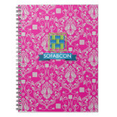 Rosa gemustertes COLUMBIUM Notizbuch Notizblock (Vorderseite)