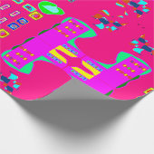 rosa, gemustertes Verpackungspapier Geschenkpapier (Ecke)