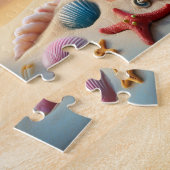 Rosa Genie-Lampe am Paradiesstrand Puzzle (Seite)