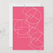 Rosa Geo Modern Fresh Einladung (Rückseite)