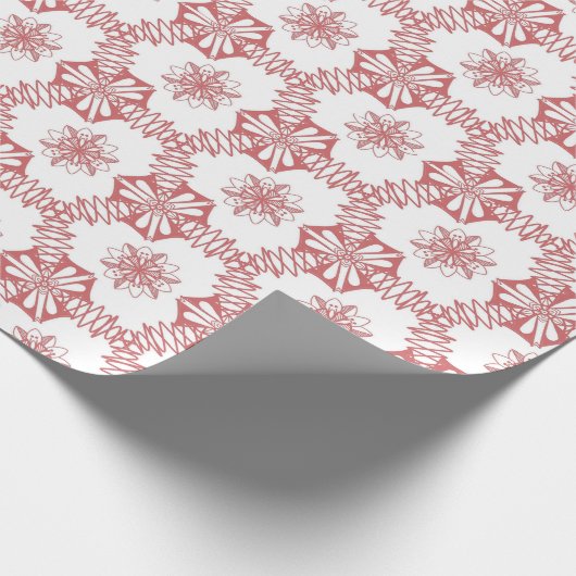 Rosa Geometrie Geschenkpapier (Ecke)