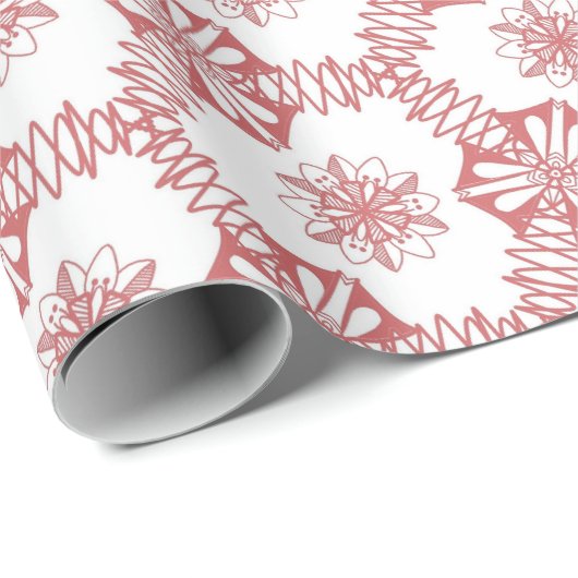 Rosa Geometrie Geschenkpapier (Rolleneckpunkt)