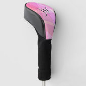 rosa Geometrie mit Buchstabe Golf Headcover (angewinkelt)