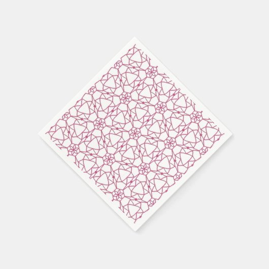 rosa Geometrie Serviette (Ecke)