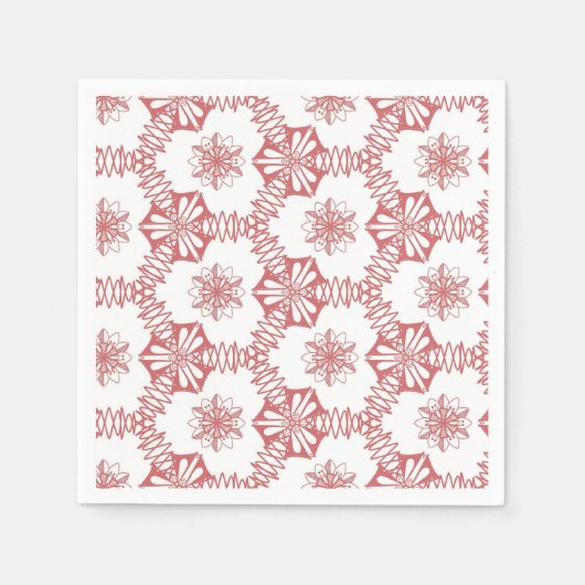 rosa Geometrie Serviette (Vorderseite)