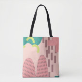 rosa Geometrie-Tasche Tasche (Vorderseite)