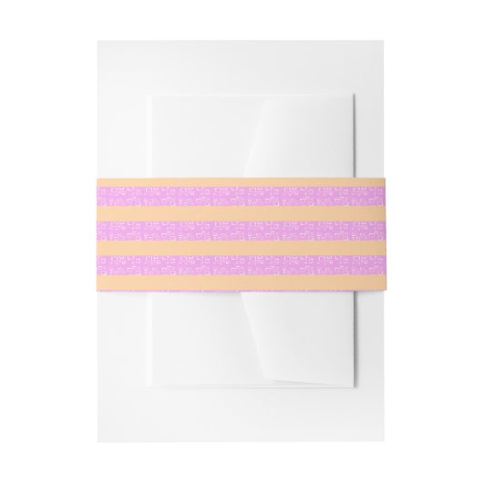 Rosa Geometrisch Einladungsbanderole (Vorderseite Beispiel)