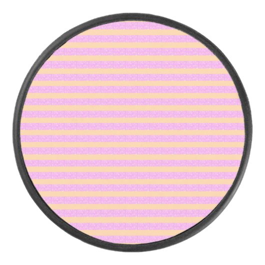 Rosa Geometrisch  Eishockey Puck (Vorderseite)