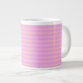Rosa Geometrisch Jumbo-Tasse (Vorderseite Rechts)
