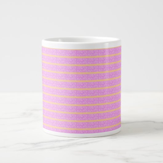 Rosa Geometrisch Jumbo-Tasse (Vorderseite)