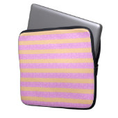 Rosa Geometrisch Laptopschutzhülle (Vorderseite Links)