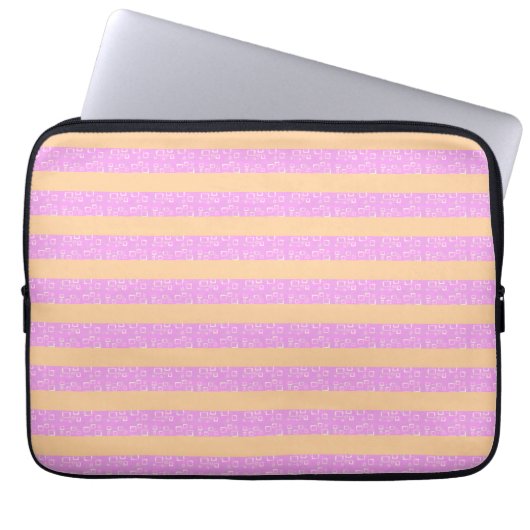 Rosa Geometrisch Laptopschutzhülle (Vorderseite)