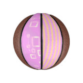 Rosa Geometrisch Mini Basketball (Vertikal)