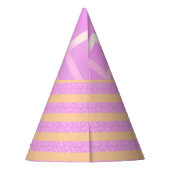 Rosa Geometrisch Partyhütchen (Rückseite)
