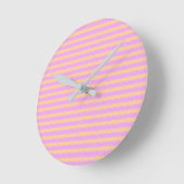 Rosa Geometrisch  Runde Wanduhr (Winkel)