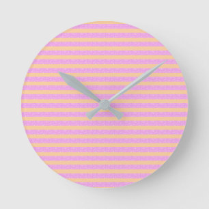 Rosa Geometrisch  Runde Wanduhr