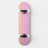 Rosa Geometrisch  Skateboard (Vorderseite)