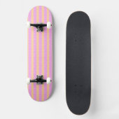 Rosa Geometrisch Skateboard (Vorderseite)