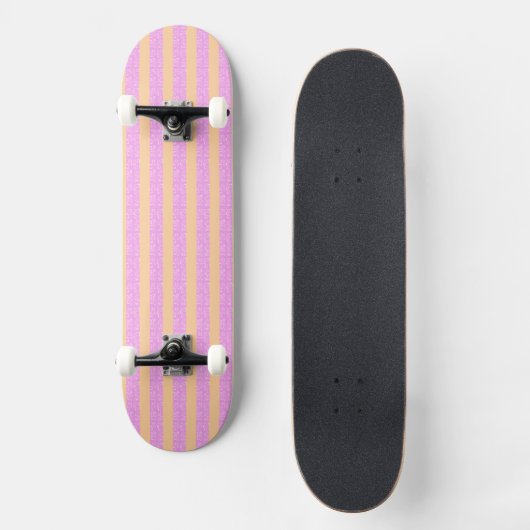 Rosa Geometrisch  Skateboard (Vorderseite)