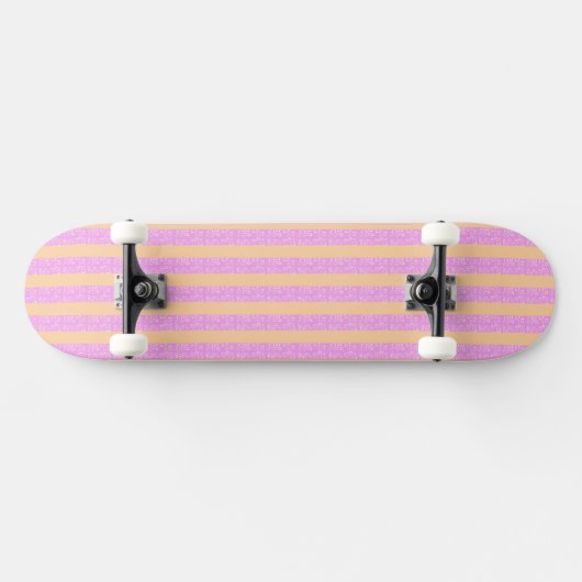 Rosa Geometrisch  Skateboard (Horizontal)