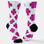 rosa geometrische Blume auf einem Lichthintergrund Socken (Gewinkelt)