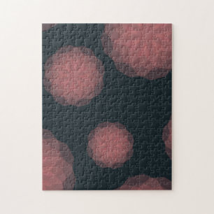 Rosa, geometrische, coole, trendige Blume Puzzle