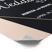 rosa, geometrische Hochzeit Poster (Ecke)