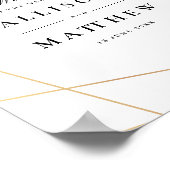 rosa, geometrische Hochzeitszeichen Poster (Ecke)