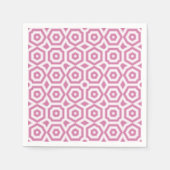 rosa geometrische Muster Deko Serviette (Vorderseite)